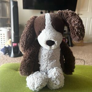 Jellycat Brown & Cream Plush Puppy Stuffed Animal